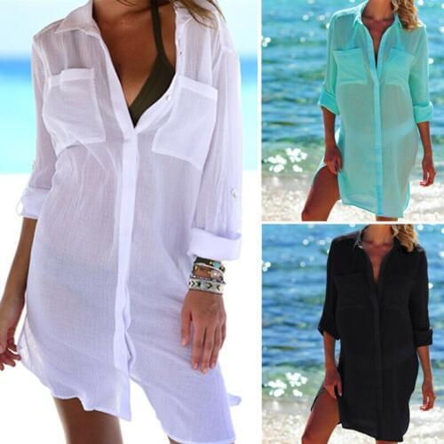 Womens Beach Tunics Women Swimsuit Cover-ups Woman Swimwear Beach Cover up Beachwear Mini Dress Saida de Praia