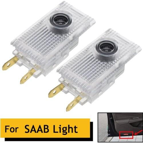 2 pcs Projecteur de Logo de bienvenue verser porte de voiture,accessoires pour Saab 9-3 93 2003 2009 2010 2011 95 2012 1998 2011