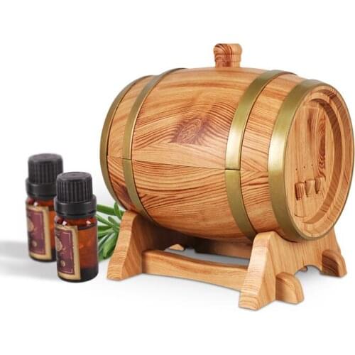 350ML Air Humidifier Smart App Wood Grain Wine Barrel Aroma Diffuser Electric Essential Oil Bluetooth Speaker Auto Off Diffusor