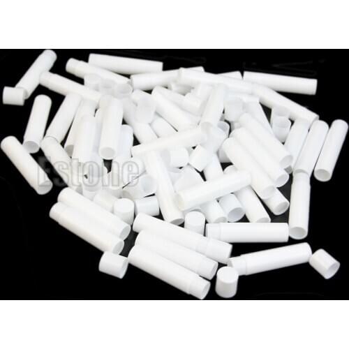 50PCS 5ML Cosmetic Empty Chapstick Lip Gloss Lipstick Balm Tube + Cap Container 667D