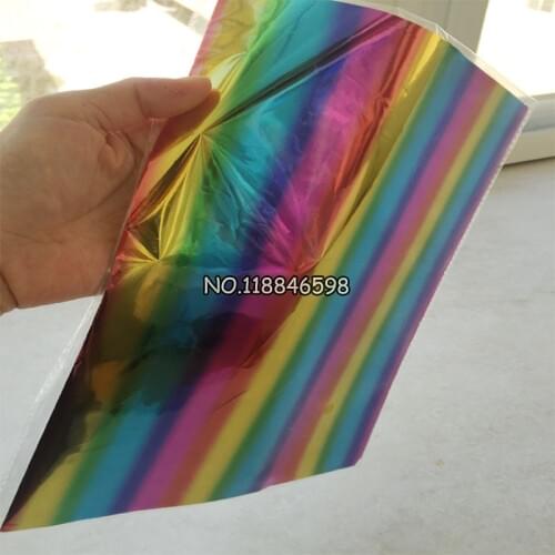 50Pcs A4 Size Hot Foil Paper for Plastic and Hard Box Beautiful Seven Color