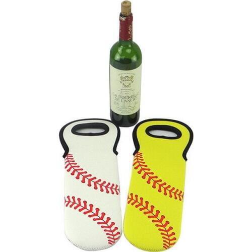 6pcs 750Ml Baseball Wine Champagne Bottle Cooler Neoprene Collapsible Holder Insulator Washable Sleeve Party Bar Suppliers