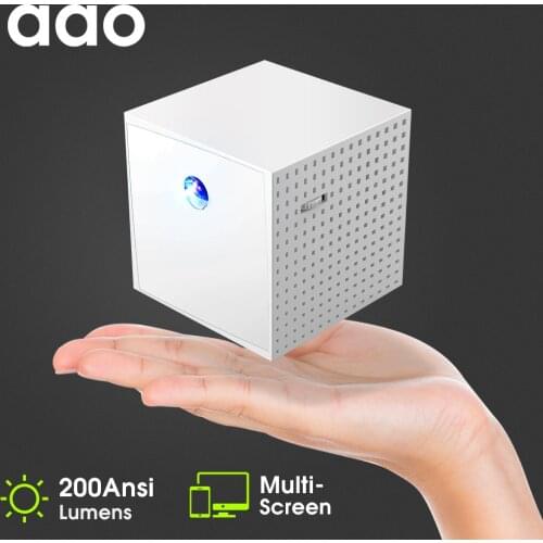 AAO S201 DLP Mini Projector Sync Wired Display 3D Vedio Portable Beamer Proyector For 1080P HD Home Smart Theater With HDMI USB