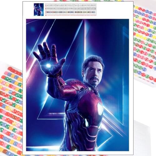 Diamond Painting Avengers Iron Man Marvel 5D Art Mosaic DIY Handmade Hobby Embroidery Full Square Round Drill Mural Home Decor