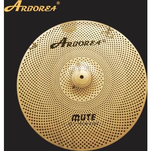 Arborea alloy golden Mute Cymbal 18" crash Cymbal for Drummer practice