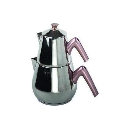 Aryıldız Kemer Rose Big Size Teapot Set-Teapot Volume0.8 lt-1 lt Bottom Volume2.1 lt-2.5 lt