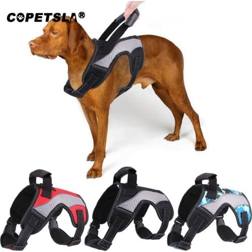 Copetsla Heavy Duty Dog Pet Harness Collar Adjustable Padded Extra Big Large Medium Small Dog Harnesses vest Husky Dogs Supplies