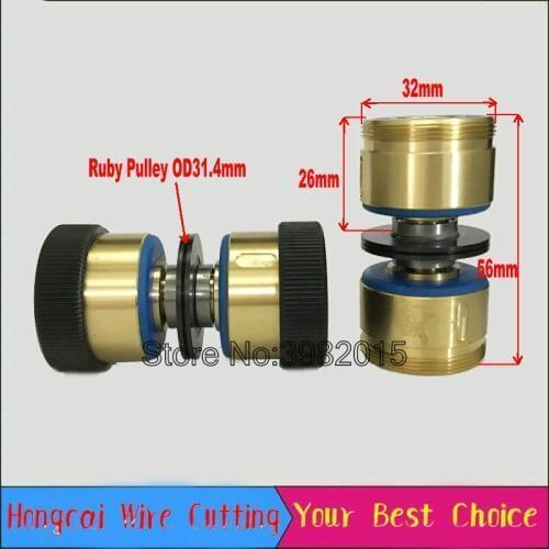 Wire Cut Machine Parts Ruby Pulley Roller Assembly 502 OD32*L56mm
