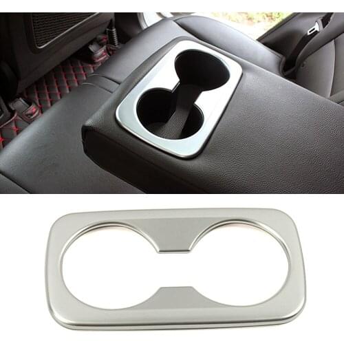 For Kia Sportage QL 2015-2019 Car Interior Rear Seat Water Cup Holder Cover Frame Panel Trim ABS Sticker Accessories