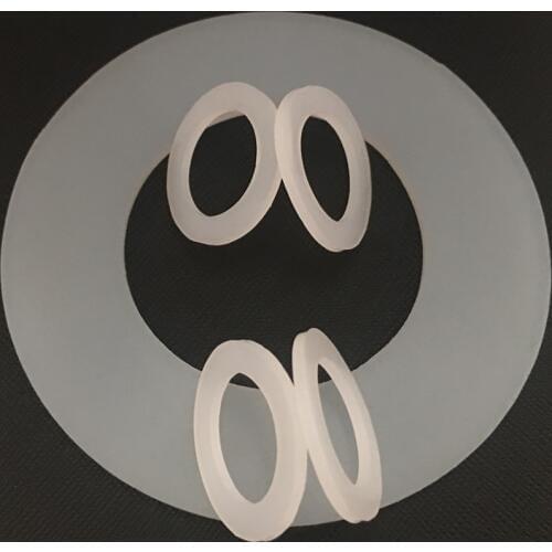 DN450 480*539*3 480x539x3 DN500 530*594*3 530x594x3 White Silicon Rubber Ripple Tube Valve Flange Washer O Ring Flat Seal Gasket