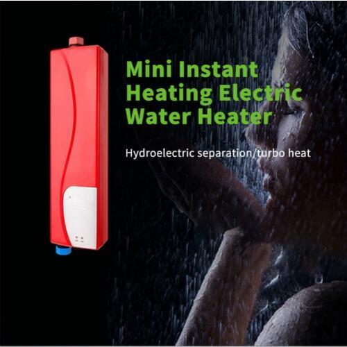 Adoolla Instant Electric Mini Tankless Water Heater Hot Instantaneous Water Heater System for Kitchen Bathroom