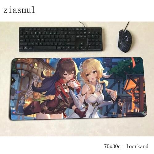 Genshin Impact mats locrkand 900x400mm gaming mouse pad keyboard mousepad notebook gamer accessories Mass pattern padmouse mat