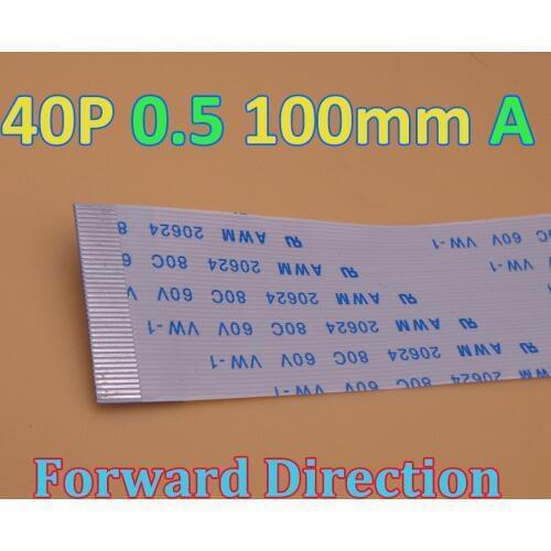100pcs 40pin 10cm FFC FPC flat line flexible cable 0.5mm pitch 40 pin A Length 100mm Ribbon Flex Cable AWM 20624 80C 60V VW-1