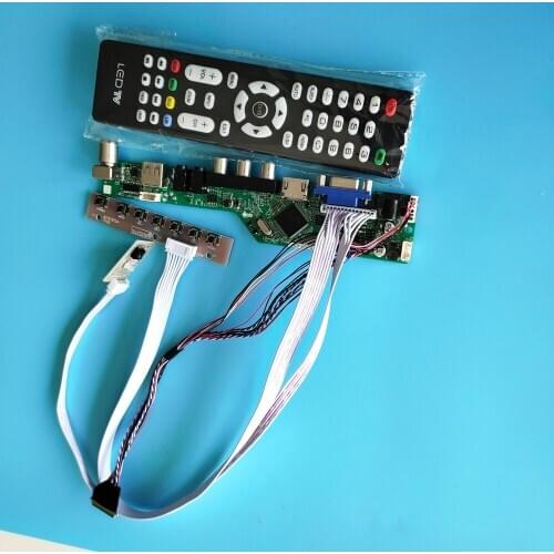 Kit for B140XW01 Display Screen LVDS VGA USB HDMI TV AV Audio remote panel Controller board 1366x768 40pin LCD LED monitor 14"