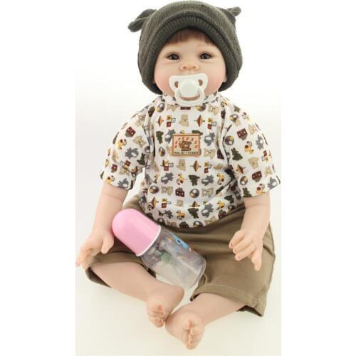 22inches Reborn Babies Doll Silicone Baby Dolls lol toys implant hair realistic adorable sale Reborn Babies Action Figure Toys