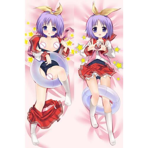 Hot Japanese Anime Hugging Pillow Cover Case Pillowcases Decorative Pillows Lucky Star Double sided 50X160CM 2Way