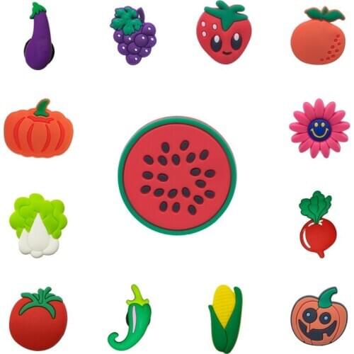 1pcs PVC Cute Cartoon Vegetable Magnet Fridge Lovely Fruit Magnets for Refrigerators Flower Decorative Magnets Fridge Souvenir