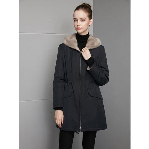 Fashion High Quality Luxury Mink Coat Korean Hooded Jackets for Women 2020 Warm Female Winter Parkas Mujer Parkas Zjt487