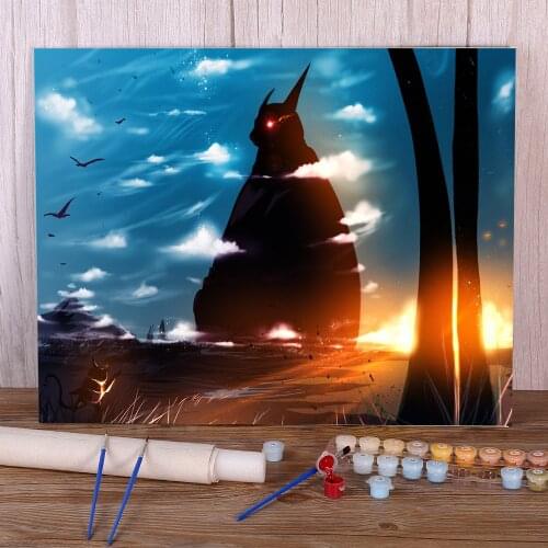 Scenery Lvl Up Paint By Numbers Package Acrylic Paints 40*50 Canvas Painting Wall Decoration For Handiwork