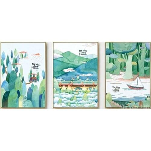 Forest Tree Paint Mountain By Number Kit Adult Paint On Canvas Art Wall Decor Gift