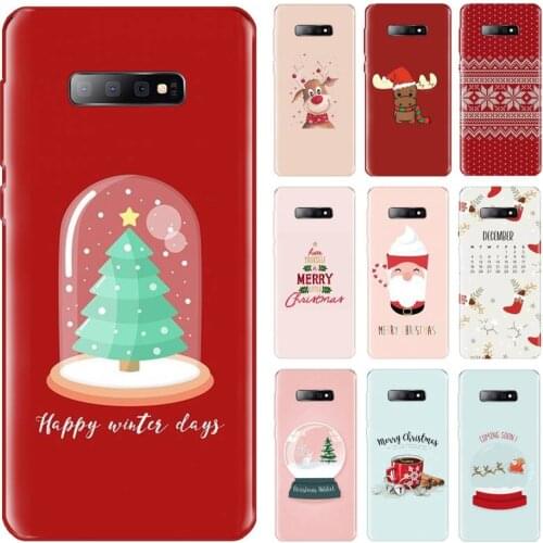 New Year Gifts Christmas deer Shell Phone Case For Samsung Galaxy S5 S6 S7 S8 S9 S10 S10e S20 edge plus lite