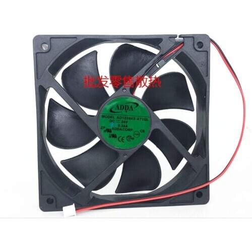 New original AD1224HX-A71GL 12025 24V 12CM 0.24A inverter chassis power cooling fan