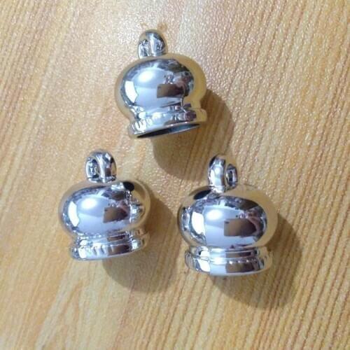 New Silver Tip DIY Jewelry Making UV Caps Crown Shape Key chain Tip Tassel Caps Leather Cord Crimps End Caps Beads Cap Fastener
