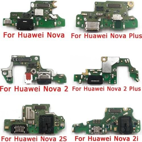 Original Charging Port For Huawei Nova 2 Plus 2S 2i Charge Board USB Connector PCB Socket Flex Replacement Repair Spare Parts