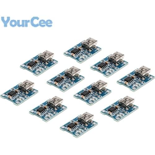 10 pcs 5V MINI USB 1A 1000mA Lithium Battery Charger Board Module TP4056 18650 Plate Interface 1A Li-ion