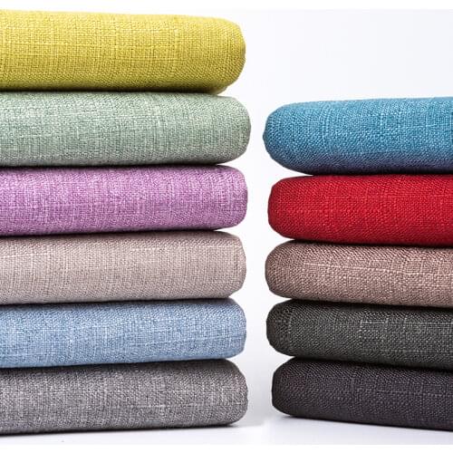 150cmx50cm Sofa Slub Cotton and Linen Fabric Thickened Linen Canvas Solid Color Tablecloth Curtain Coarse Cloth Sewing Fabric