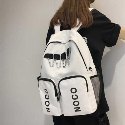 School Backpack New Womens Students Large Backpacks For Girls Trend Capacity Schoolbag Solid Casual Korean Travel Female Bags