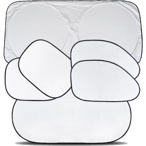 Car Windshield Sun Shade Cover Foldable Side Window Visors UV Block 6pcs / Set