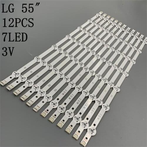12 PCS LED backlight strip LG 55 Inch TV 55GB7800-CC 55"V14 Slim DRT Rev0.0 R1 L1 R2 L2 6916L-1803A/1804A/1805A/ 1806A