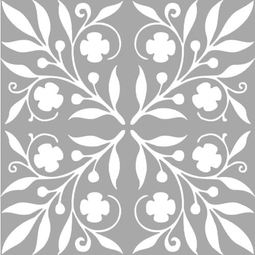 Millie Tile Stencil Painting Template 30x30 cm, Walls, Tiles, furniture For Easy and Practical Pattern Application