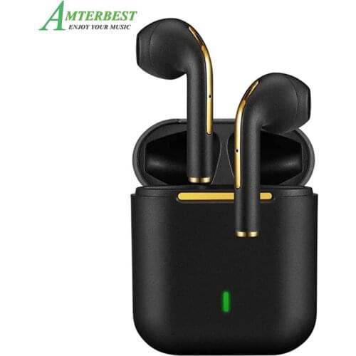 AMTERBEST J18 TWS Bluetooth Headphones Stereo True Wireless Headphone Earbuds In Ear Handsfree Earphones Ear Buds for Phones
