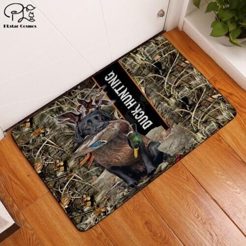 Duck Hunting Plush Vintage Cassette Tape Indoor Doormat Non Slip Door Floor Mats Carpet Rugs Decor Porch Doormat