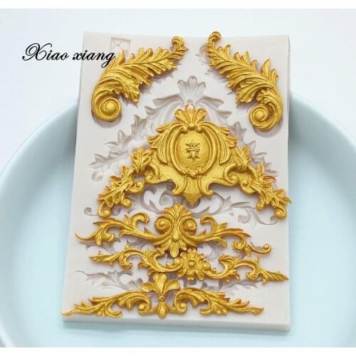 Retro Lace Silicone Mold Resin Kitchen Baking Tool DIY Cake Pastry Fondant Moulds Chocolate Dessert Lace Decoration Tools M2063