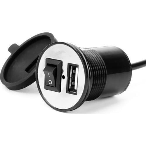 New Universal 12-24V USB Charger Motorcycle Power Adapter Socket Usb Charger Waterproof Auto Charger Adapter For Mobilephone GPS