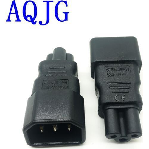 1PC Universal Power Adapter IEC 320 C14 to C5 Adapter Converter C5 to C14 AC Power Plug Socket 3 Pin IEC320 C14 Connector