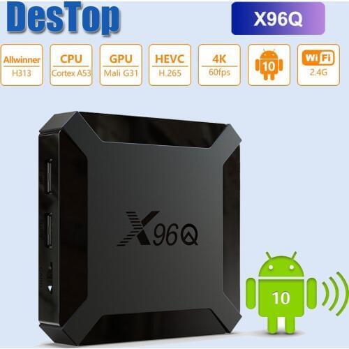 X96Q Smart TV Box Android 10.0 Allwinner H313 Quad Core 2GB 16GB Support 4K 3D Netflix Youtube TV Set Top Box Media Player