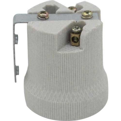 2pcs ceramic lamp holder e27 ceramic socket lamp e27 ceramic light bulb holder lamp base holder screw lamp holder