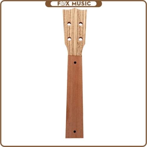 23 Inch Ukulele Concert Neck Zebra Wood Veener Wood Ukulele Neck DIY Ukulele Guitar Parts Accessories New