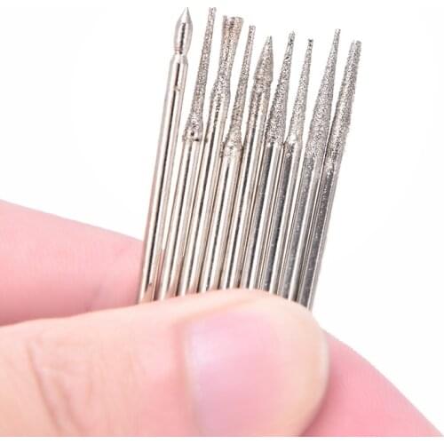 30PCS/Box Diamond Rotary Mix Set Electric Drill Nail Bit 30 Different Size Cuticle Clean Milling Nail Files Machine Accessories