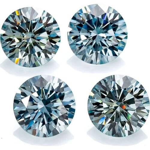 6.5mm Blue Round Moissanite Diamond Factory Supply Global Market Professional Wholesale Moissanite Manufacturer
