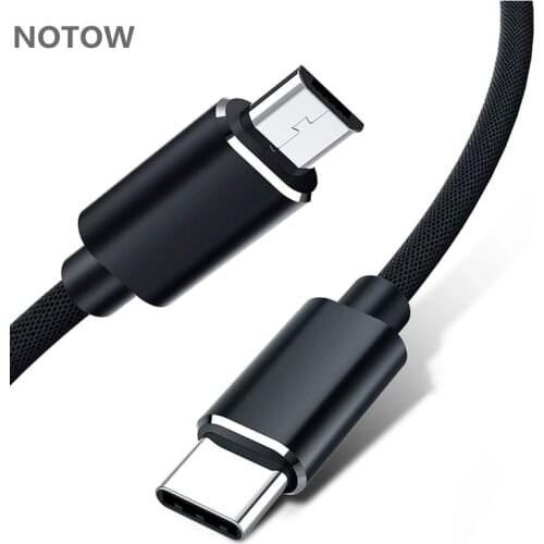 Notow USB Type C to Micro USB PD 100W 5A Fast Charging Adapter QC4.0 Quick Charger Data Cable For Macbook Samsung Xiaomi Huawei