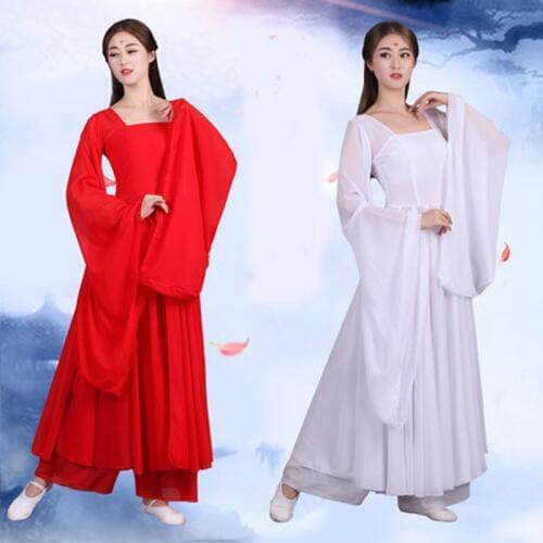 Han and Tang Dynasties classical dance costume Han Chinese clothing womens wide sleeves Chinese dance performances fairy costum