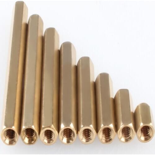 Double-way hexagonal copper screws studs 3mm single-headed M3 * 5,6,7,8,9,10,11,12,13,14,15,16,17,18,19,20,21