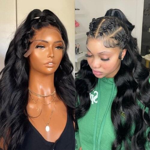 360 Full Lace Frontal Closure 100% Human Hair Wig Brazilian Body Wave Human Hair Wigs For Women Remy Hair Free Part 150% Density
