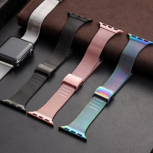 Slim Stainless Steel Metal Strap for Apple Watch Band 38mm 40mm Accessories Bracelet for Iwatch 6 5 4 SE 3 42mm 44mm Watch Band