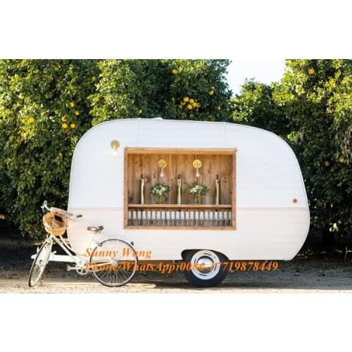 Retro mobile food truck dining car food trailer vendors hotdog food cart Mobile Food Truck